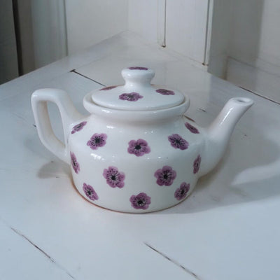 Ceramic Flower Teapot - handmade and hand painted