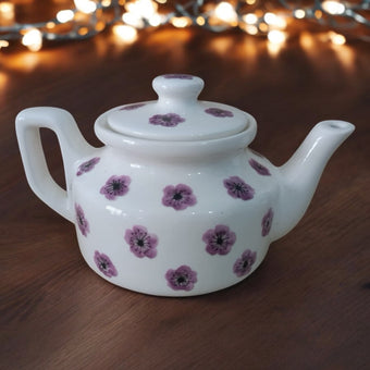 Ceramic Flower Teapot - handmade and hand painted