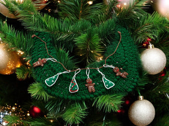 Christmas tree and Gingerbread Man Garland