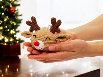 Reindeer Decoration - Crocheted