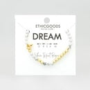 Dream Morse Code Bracelets - Gold and White