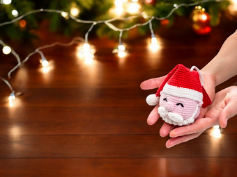 Father Christmas Decoration - Crocheted