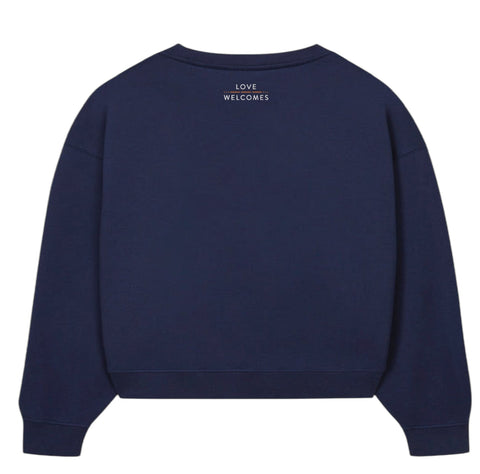 Navy crew neck sweatshirt