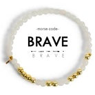 Brave Morse Code Bracelets - Gold and Quartz