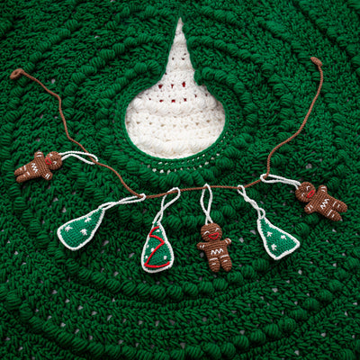 Christmas tree and Gingerbread Man Garland