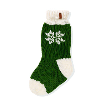 Green Stocking with Snowflakes