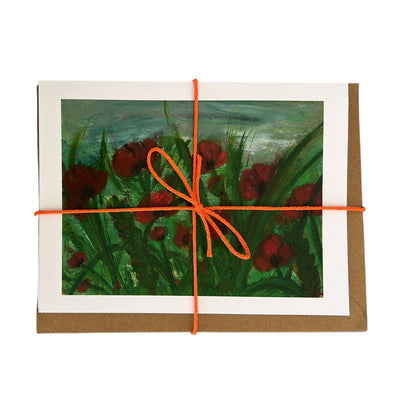 4-Piece Nature Art Card Set by Palestinian Artist