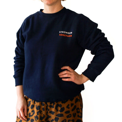 Navy crew neck sweatshirt