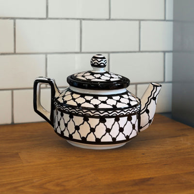 Ceramic teapot - handmade and hand painted